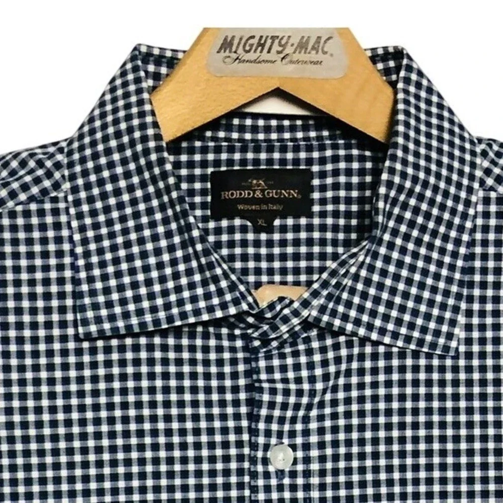 RODD & GUNN‎ Green White & Blue Plaid L/S Cotton Btn Down w/ Pocket Mens Size XL